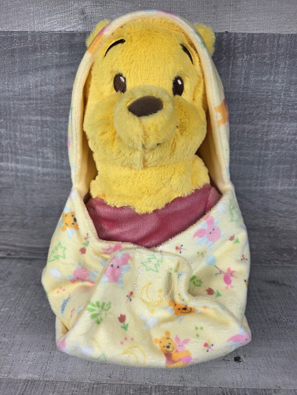 Disney Parks Babies Plush Winnie The Pooh Baby Pooh With Swaddle Blanket g73